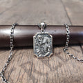Personalized St. Christopher Sterling Silver Necklace: Handmade Catholic Pendant