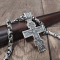 Sterling Silver Orthodox Crucifix Necklace - Religious Pendant