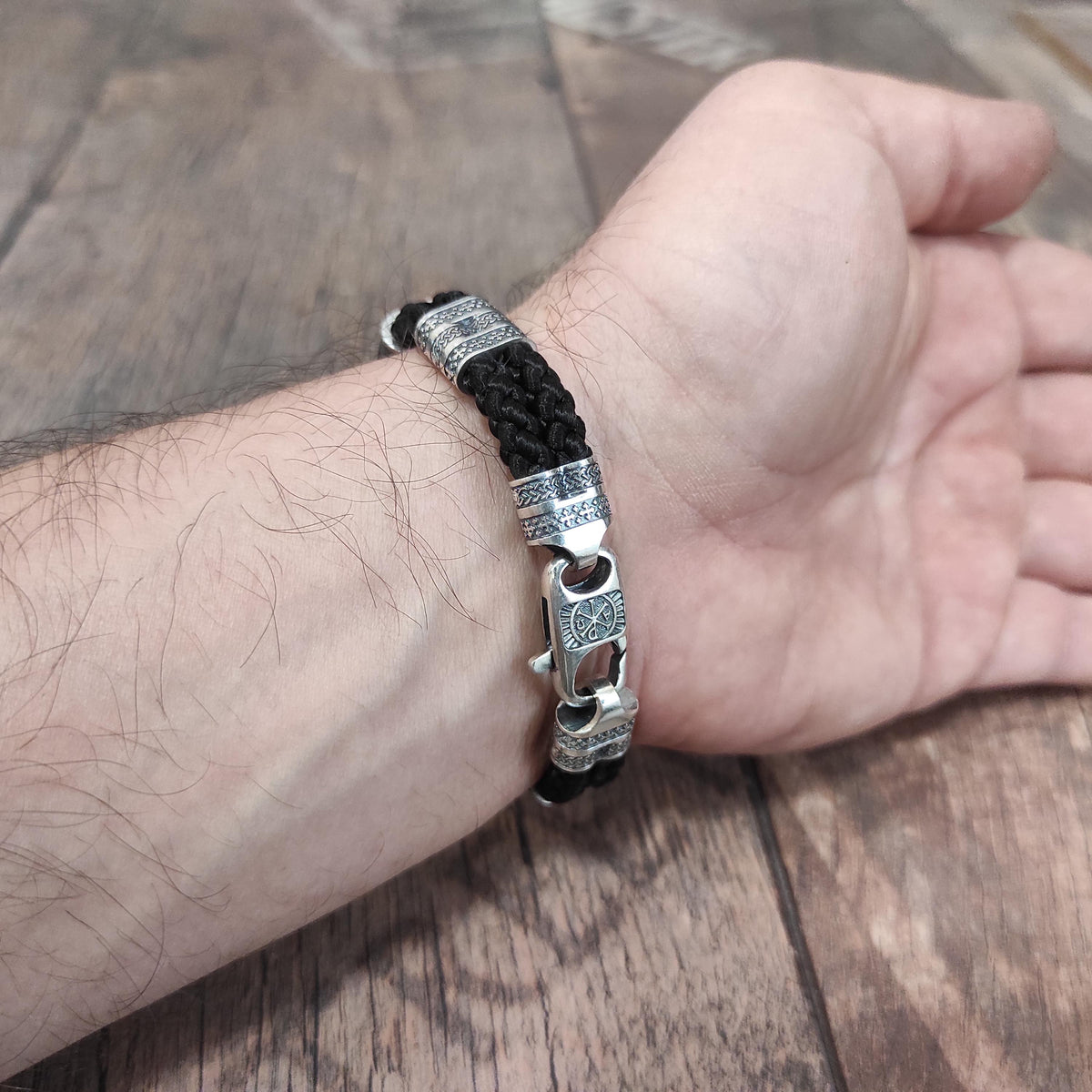 Handmade St. Benedict Silver Bracelet: Religious Exorcism Gift