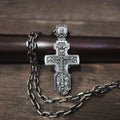 Sterling Silver Orthodox Crucifix Necklace Archangel Saint Michael - Religious Pendant
