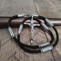 Personalized Sterling Silver Jesus Cross Necklace: Handmade Religious Gift