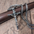 Personalized Sterling Silver Jesus Cross Necklace: Handmade Religious Gift