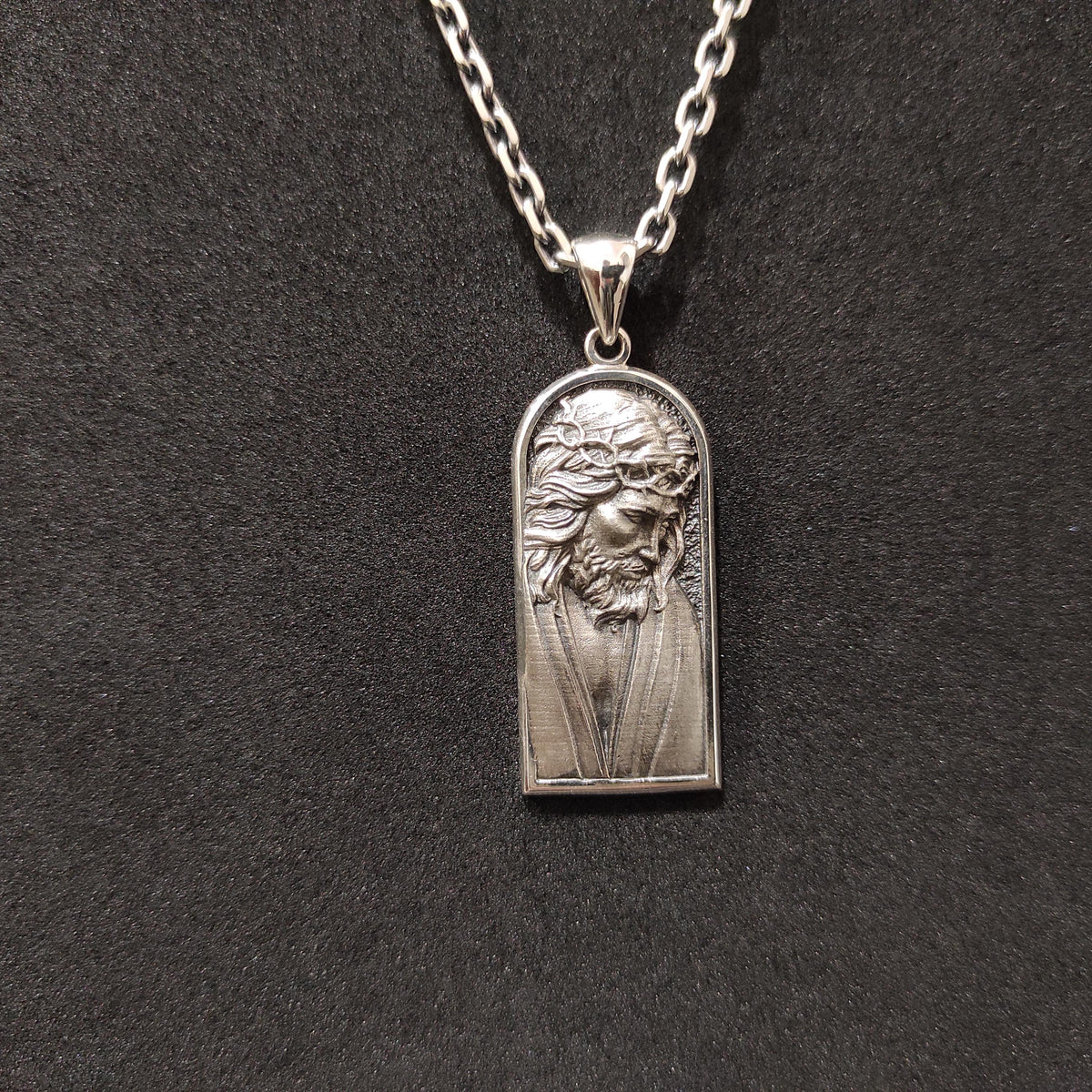 Personalized Sterling Silver Jesus Cross Necklace: Christian Religious Gift
