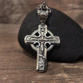 Sterling Silver Orthodox Crucifix Necklace Archangel Saint Michael - Religious Pendant