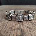 Silver Orthodox Christian Bracelet with Saints and Our Father Prayer