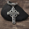 Sterling Silver Orthodox Crucifix Jesus Cross Necklace Archangel Saint Michael - Religious Pendant