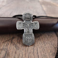 Sterling Silver Orthodox Crucifix Pendant - Religious Necklace