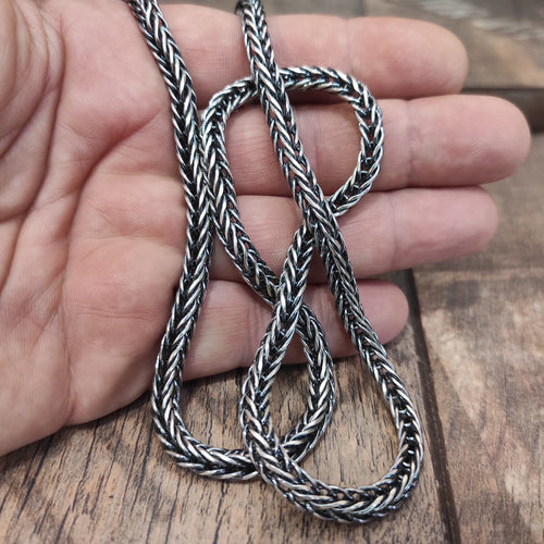 Chain Oxidized Sterling Silver 6mm size