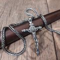 Handmade Sterling Silver Saint Benedict Crucifix Necklace: Religious Gift