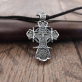Silver Orthodox Crucifix Necklace: Christian Jesus Cross Pendant