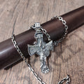 Sterling Silver Archangel Saint Michael Shield Pendant - Religious Necklace
