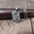 Personalized Sterling Silver Archangel Saint Michael Shield Necklace - Religious Gift