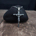 Sterling Silver Orthodox Crucifix Necklace: Christian Religious Pendant