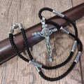 Handmade Sterling Silver Saint Benedict Crucifix Necklace: Religious Gift