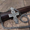 Silver Orthodox Crucifix Necklace: Religious Christian Pendant