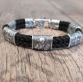 Handmade St. Benedict Silver Bracelet: Religious Exorcism Gift