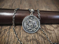 Personalized Sterling Silver Archangel Michael Shield Necklace - Religious Gift