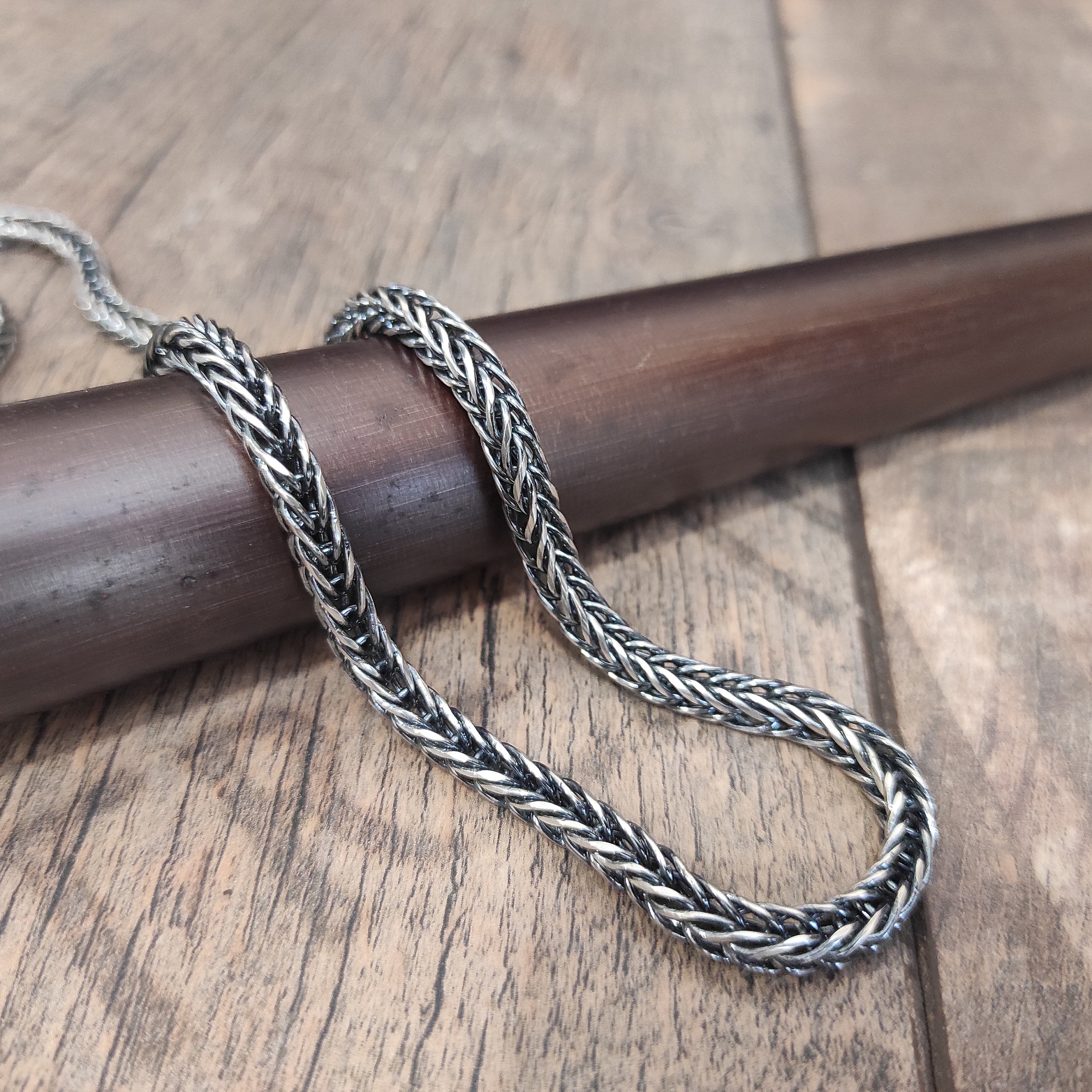 Chain Oxidized Sterling Silver 6mm size